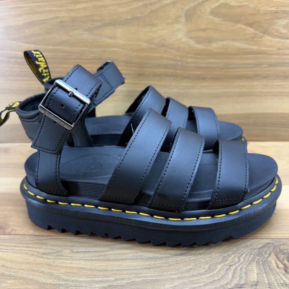 Dr.Martens Blaire Sandals Womens 5 Black Chunky Platform Grunge Edgy Streetwear - Picture 5 of 11